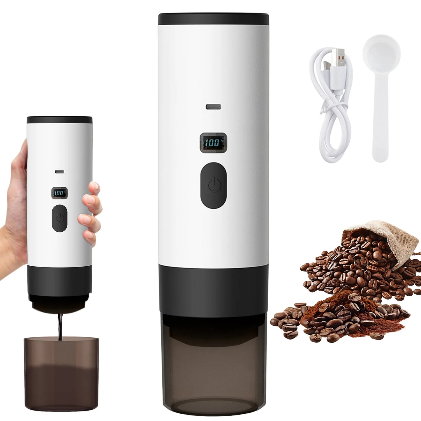 Cafetera Eléctrica Portátil de Cápsulas 3 en 1 ☕🚗
