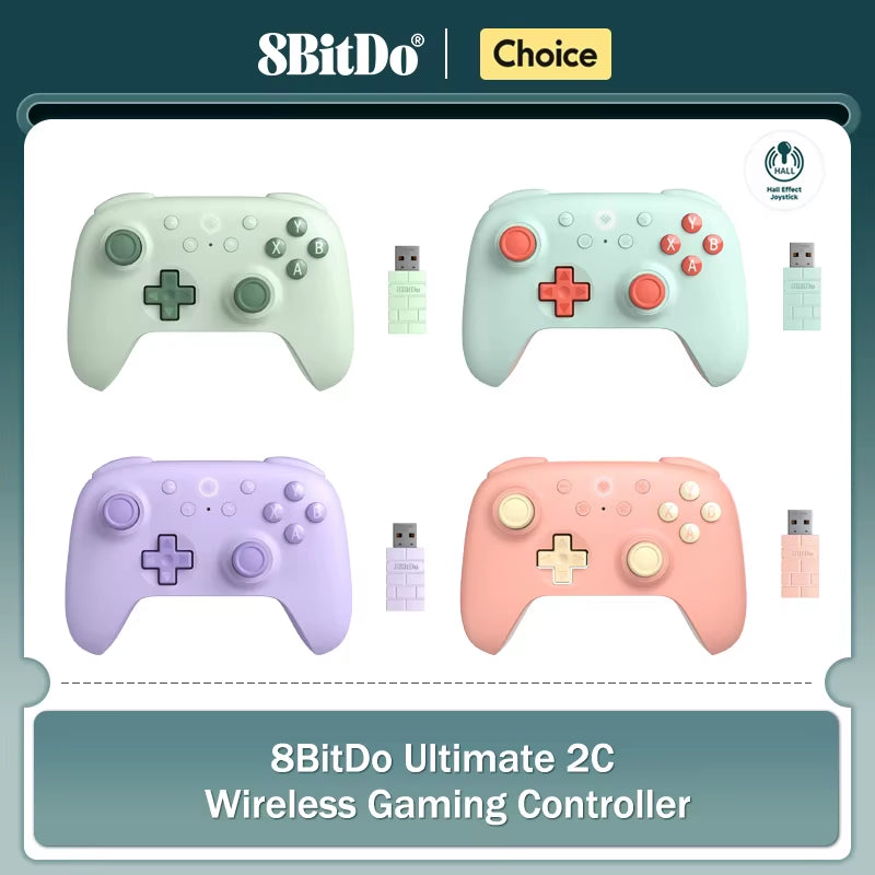 8Bitdo Ultimate 2C Wireless Gaming Controller for PC, Windows 10, 11, Steam Deck, Raspberry Pi, Android Gamepad Accessories