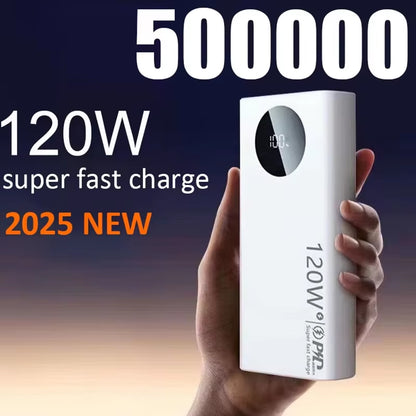 🔋 Banco de Energía Portátil de Alta Capacidad 120W – 50.000 mAh con Carga Rápida