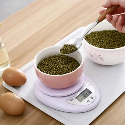 5 Kg/1Gramkitchenscale Reusable Electronic Scale with Portable LED Digital Display Foodscale Weighing Scale Kitchen Baking Scale