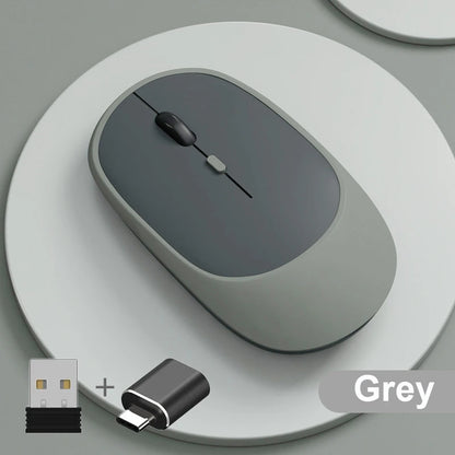 Ratón inalámbrico recargable para gamers, modo dual, compatible con Bluetooth, 2,4 G, USB, para portátil, tableta, PC, Macbook.