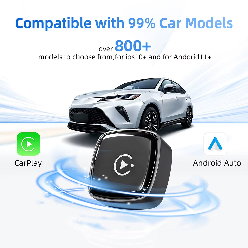 🚗 Adaptador Inalámbrico Type-C para CarPlay y Android Auto – Dongle Inteligente 2 en 1
