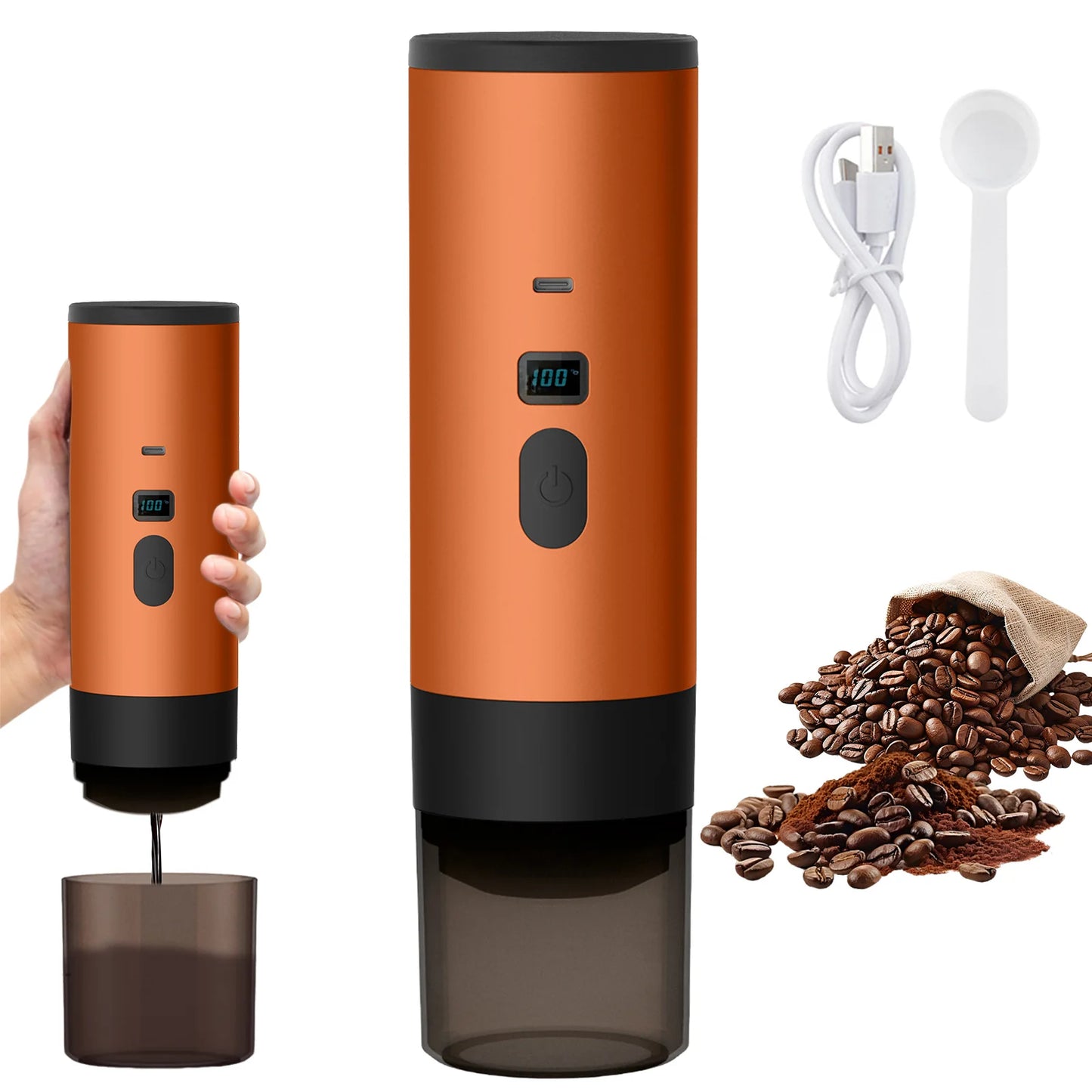Cafetera Eléctrica Portátil de Cápsulas 3 en 1 ☕🚗 