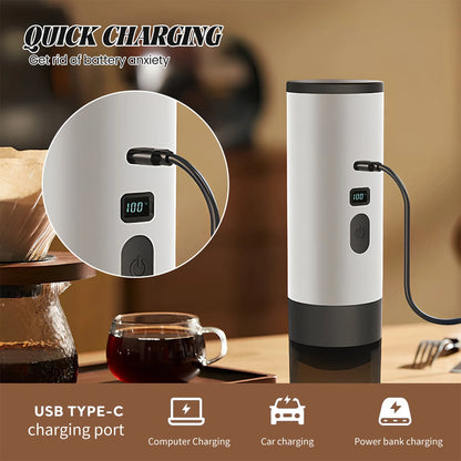 Cafetera Eléctrica Portátil de Cápsulas 3 en 1 ☕🚗 