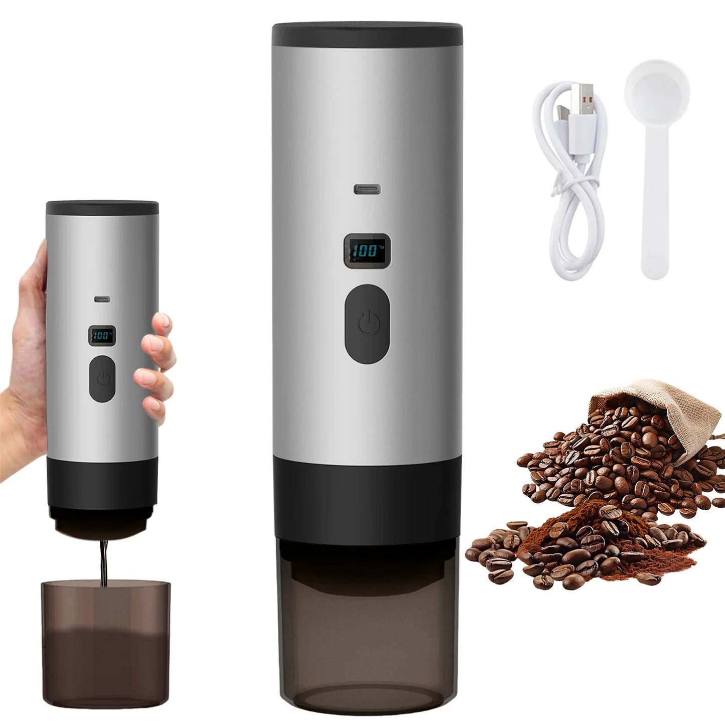 Cafetera Eléctrica Portátil de Cápsulas 3 en 1 ☕🚗 