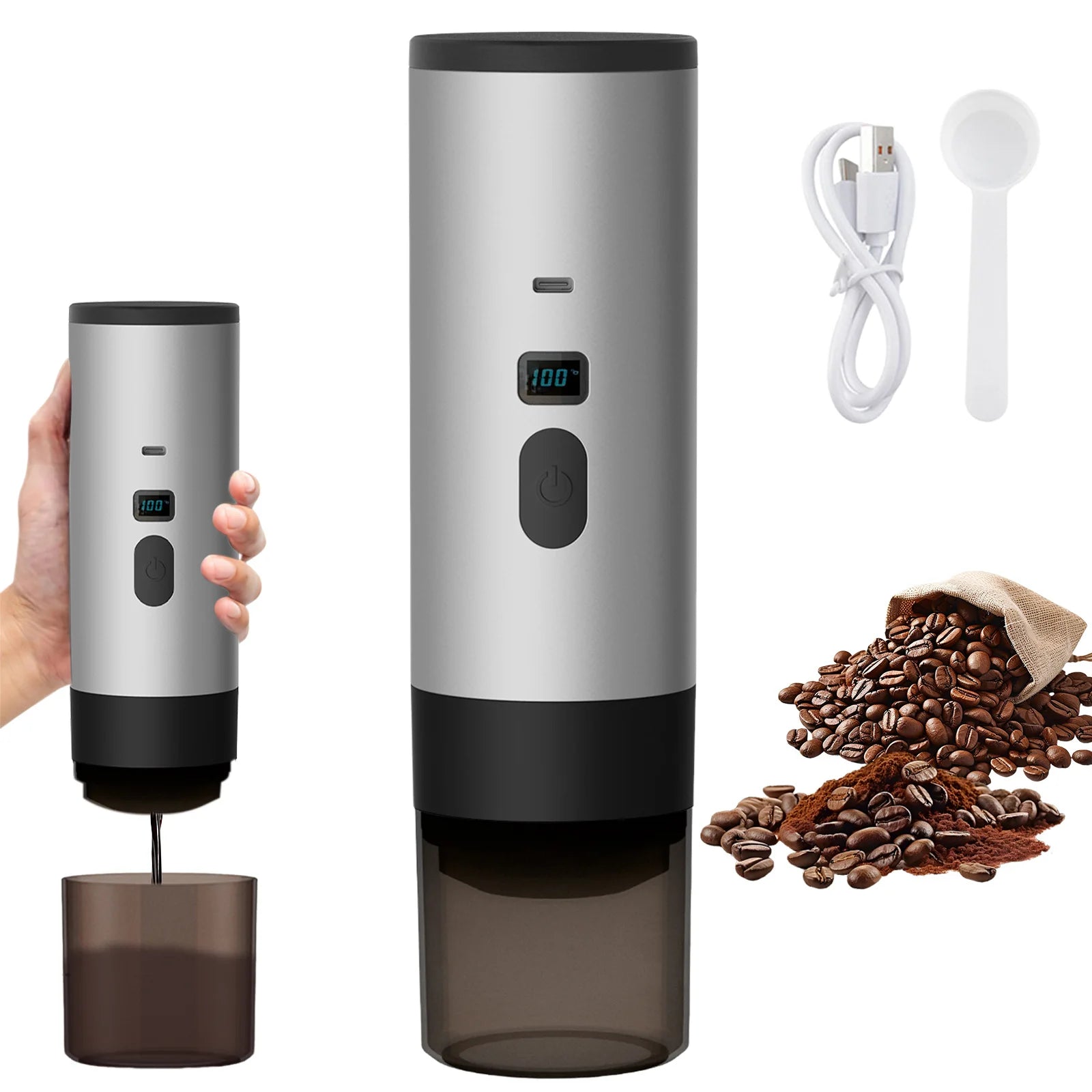 Cafetera Eléctrica Portátil de Cápsulas 3 en 1 ☕🚗 