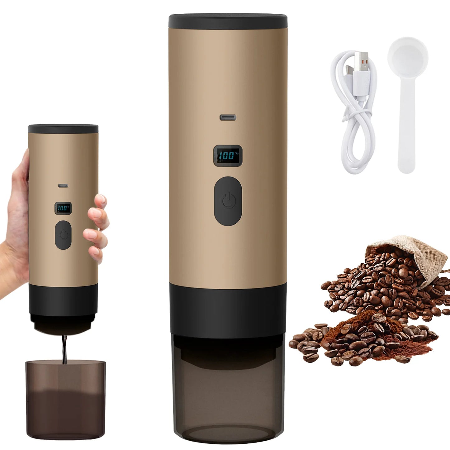 Cafetera Eléctrica Portátil de Cápsulas 3 en 1 ☕🚗 