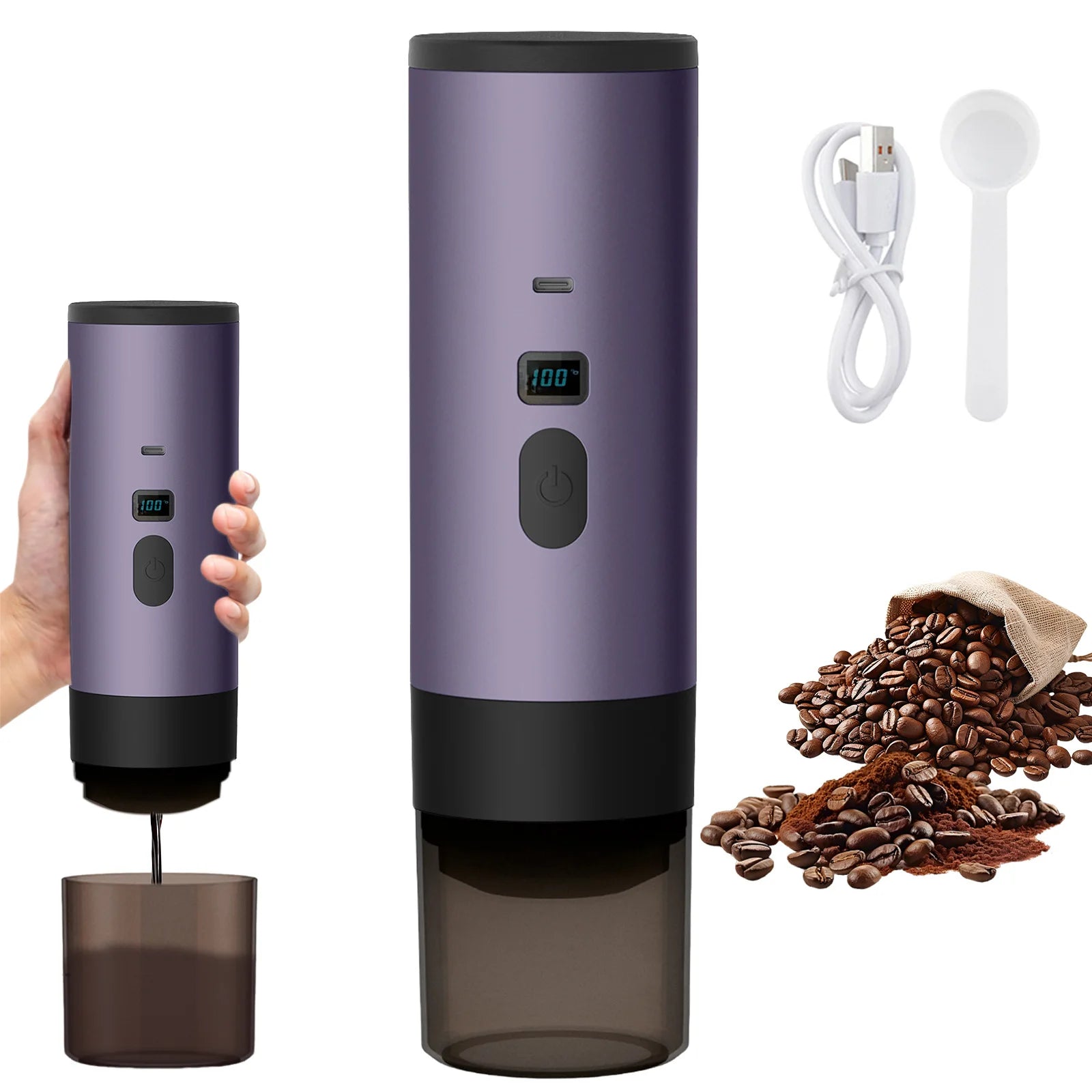Cafetera Eléctrica Portátil de Cápsulas 3 en 1 ☕🚗 