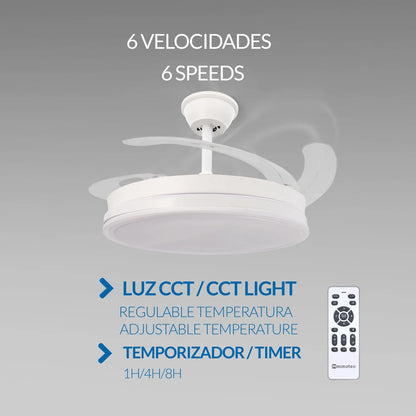 Ventilador de Techo LED Olga 107 cm con Luz Regulable 🌀💡 