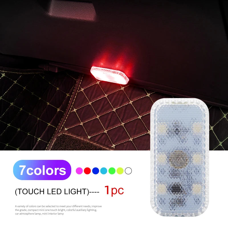 Luz LED Táctil Inalámbrica para Interior de Coche 🚗💡