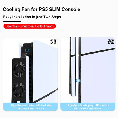 ❄️🎮 Ventilador Cooling Fan para PS5 Slim – Sistema de Refrigeración con Luz LED