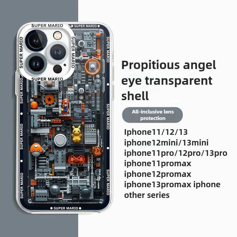 🎮📱 Funda Transparente Super M-Marios Bros para Xiaomi Redmi – Protección Gamer de Silicona
