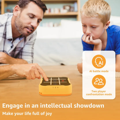 🎲🧠 Juego Electrónico Multifunción Tres en Raya – Puzzle Montessori Portátil para Niños y Adultos