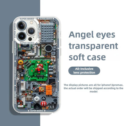 🎮📱 Funda Transparente Super M-Marios Bros para Xiaomi Redmi – Protección Gamer de Silicona
