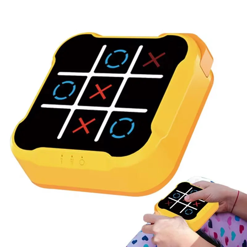 🎲🧠 Juego Electrónico Multifunción Tres en Raya – Puzzle Montessori Portátil para Niños y Adultos