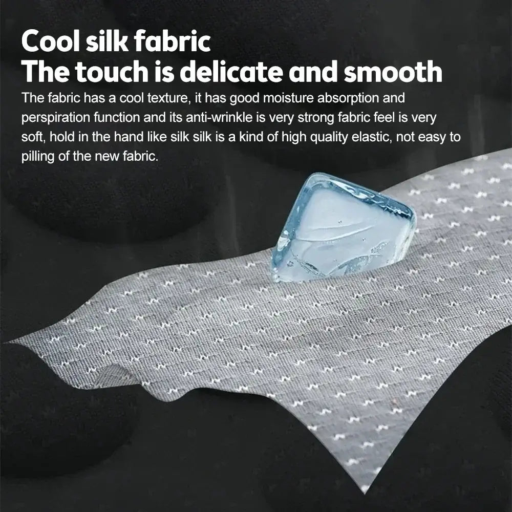 🚗❄️ Cojín de Asiento para Coche de Seda de Hielo – Fresco, Transpirable y Antideslizante