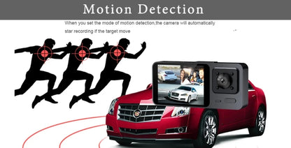 🚘📹 Cámara de Salpicadero 3 Canales – Dashcam DVR HD 1080P con Grabación Interior