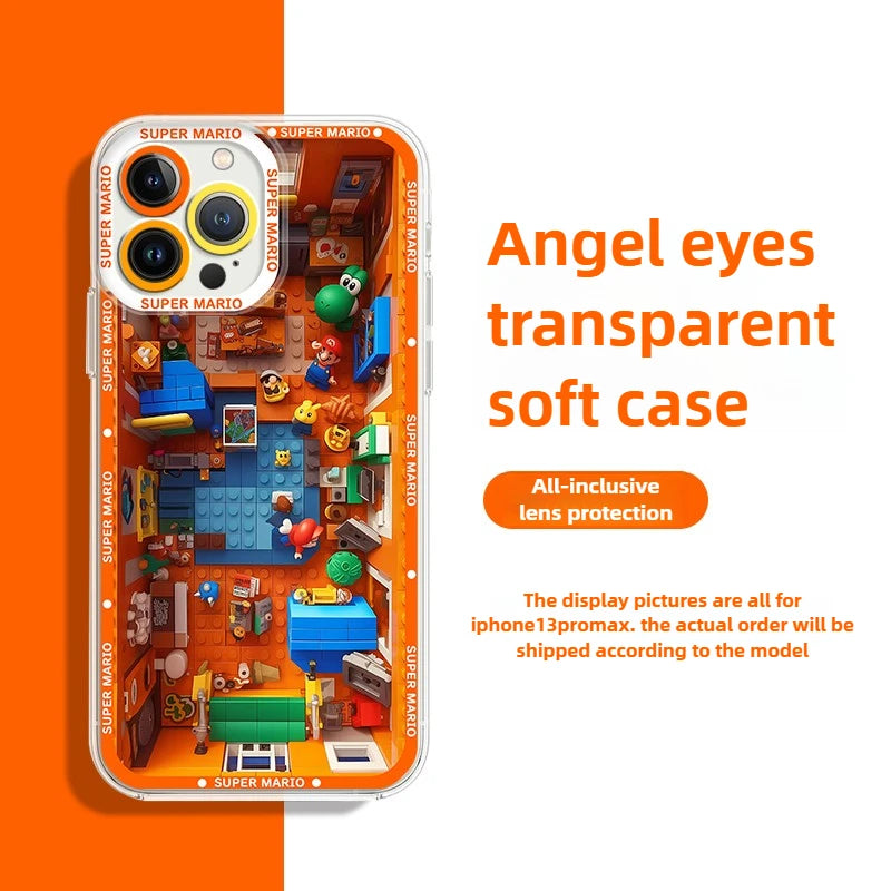 🎮📱 Funda Transparente Super M-Marios Bros para Xiaomi Redmi – Protección Gamer de Silicona