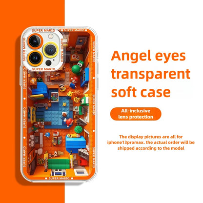 🎮📱 Funda Transparente Super M-Marios Bros para Xiaomi Redmi – Protección Gamer de Silicona