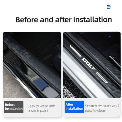 🚗✨ Protectores Adhesivos Antirayaduras para Umbral de Puerta Volkswagen VW