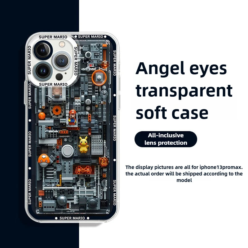 🎮📱 Funda Transparente Super M-Marios Bros para Xiaomi Redmi – Protección Gamer de Silicona