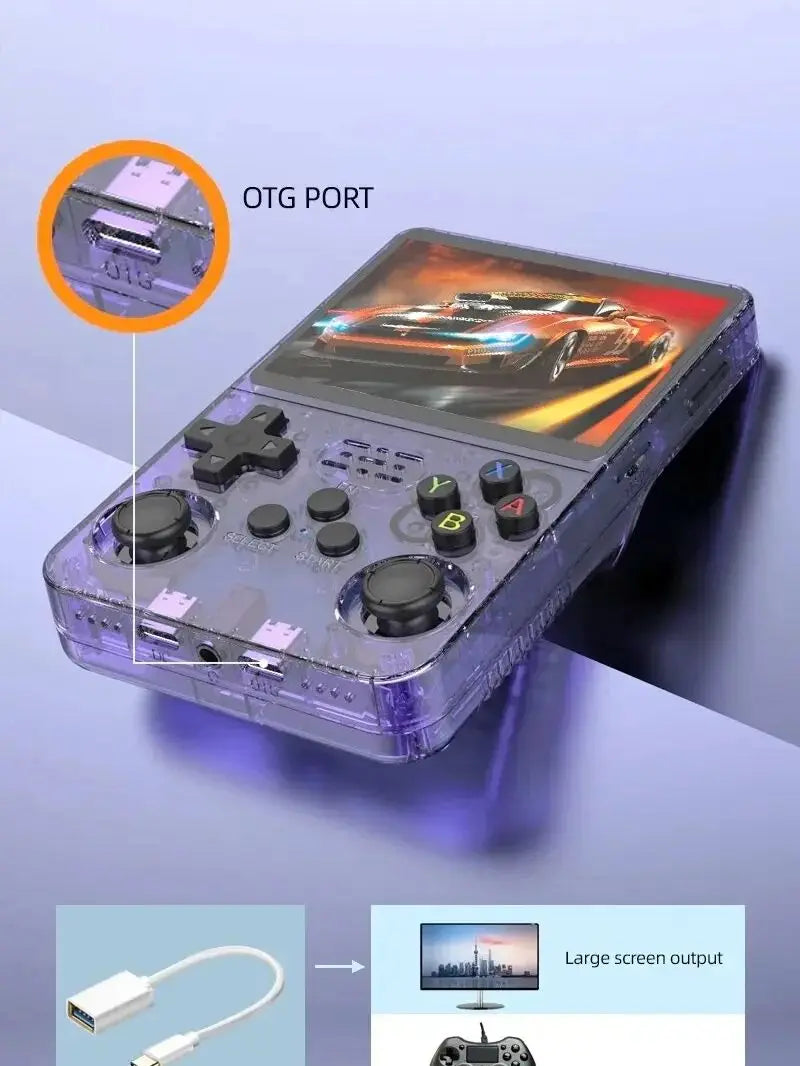 🎮 Consola de Videojuegos Portátil R36S – Sistema Linux, Pantalla IPS 3,5” y 64 GB