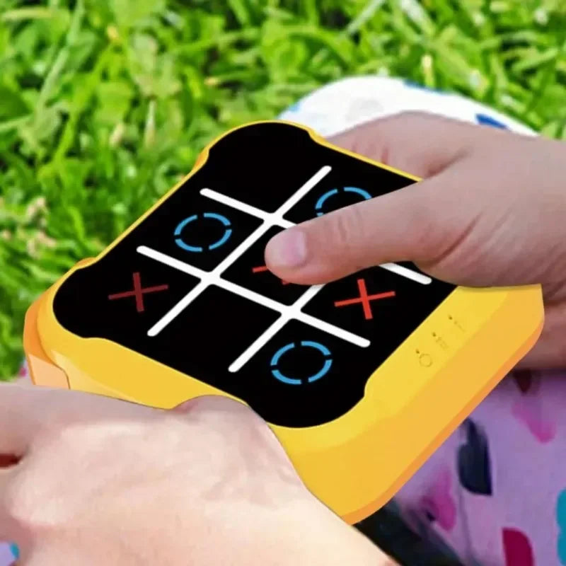 🎲🧠 Juego Electrónico Multifunción Tres en Raya – Puzzle Montessori Portátil para Niños y Adultos
