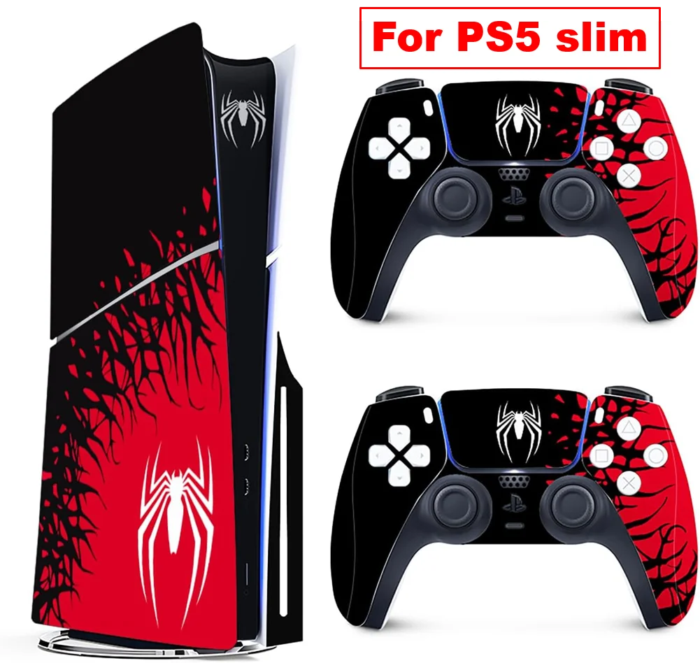 🎮 Vinilo Protector para PS5 Slim – Skin Adhesiva Diseño Superhéroes para Consola y Mandos