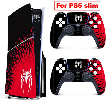 🎮 Vinilo Protector para PS5 Slim – Skin Adhesiva Diseño Superhéroes para Consola y Mandos