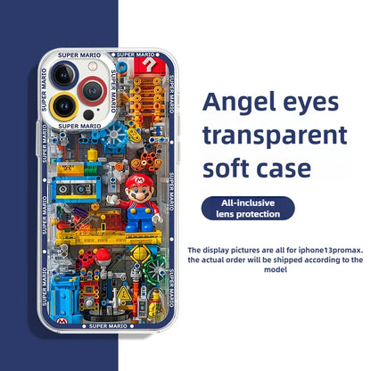 🎮📱 Funda Transparente Super M-Marios Bros para Xiaomi Redmi – Protección Gamer de Silicona