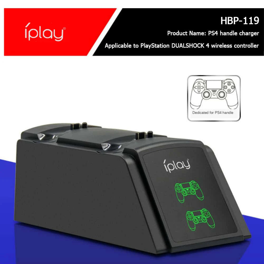 🎮 Estación de Carga Rápida Dual para Mandos PS4 – Soporte con Indicador LED de Estado