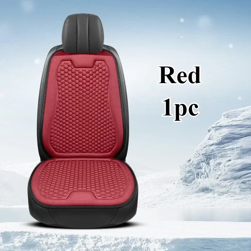 🚗❄️ Cojín de Asiento para Coche de Seda de Hielo – Fresco, Transpirable y Antideslizante