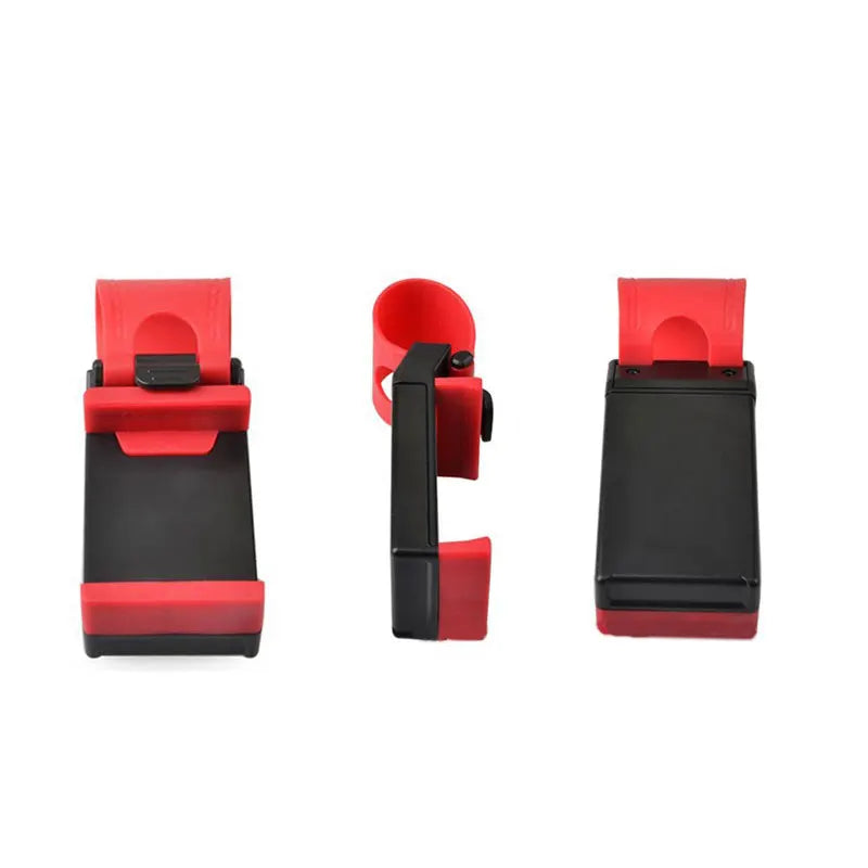 🚗📱 Soporte Universal para Móvil en el Volante con Clip de Hebilla – Ajuste Seguro y Rotación 360°