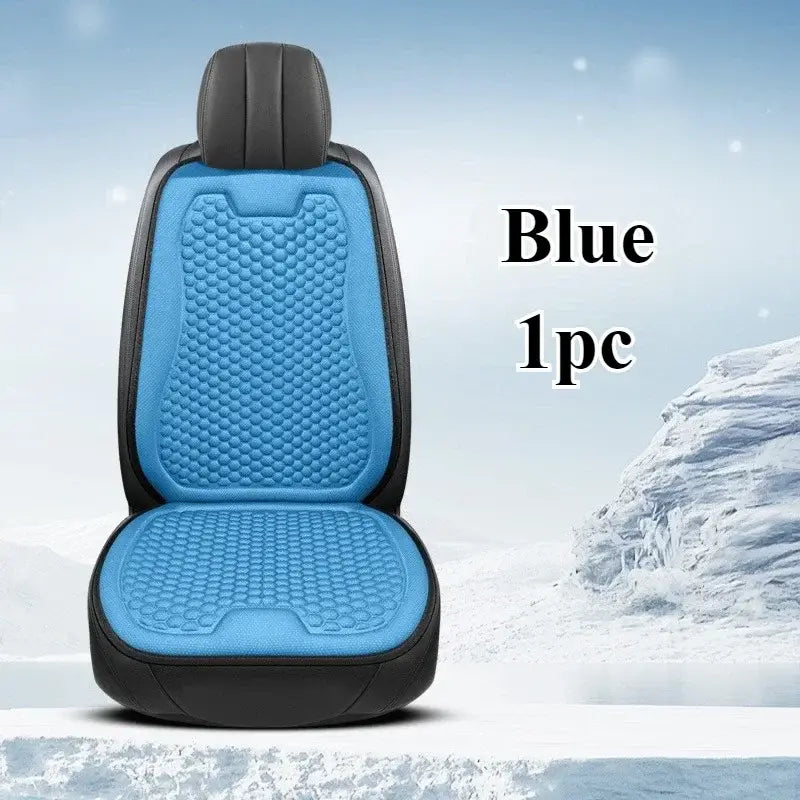 🚗❄️ Cojín de Asiento para Coche de Seda de Hielo – Fresco, Transpirable y Antideslizante