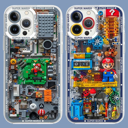 🎮📱 Funda Transparente Super M-Marios Bros para Xiaomi Redmi – Protección Gamer de Silicona
