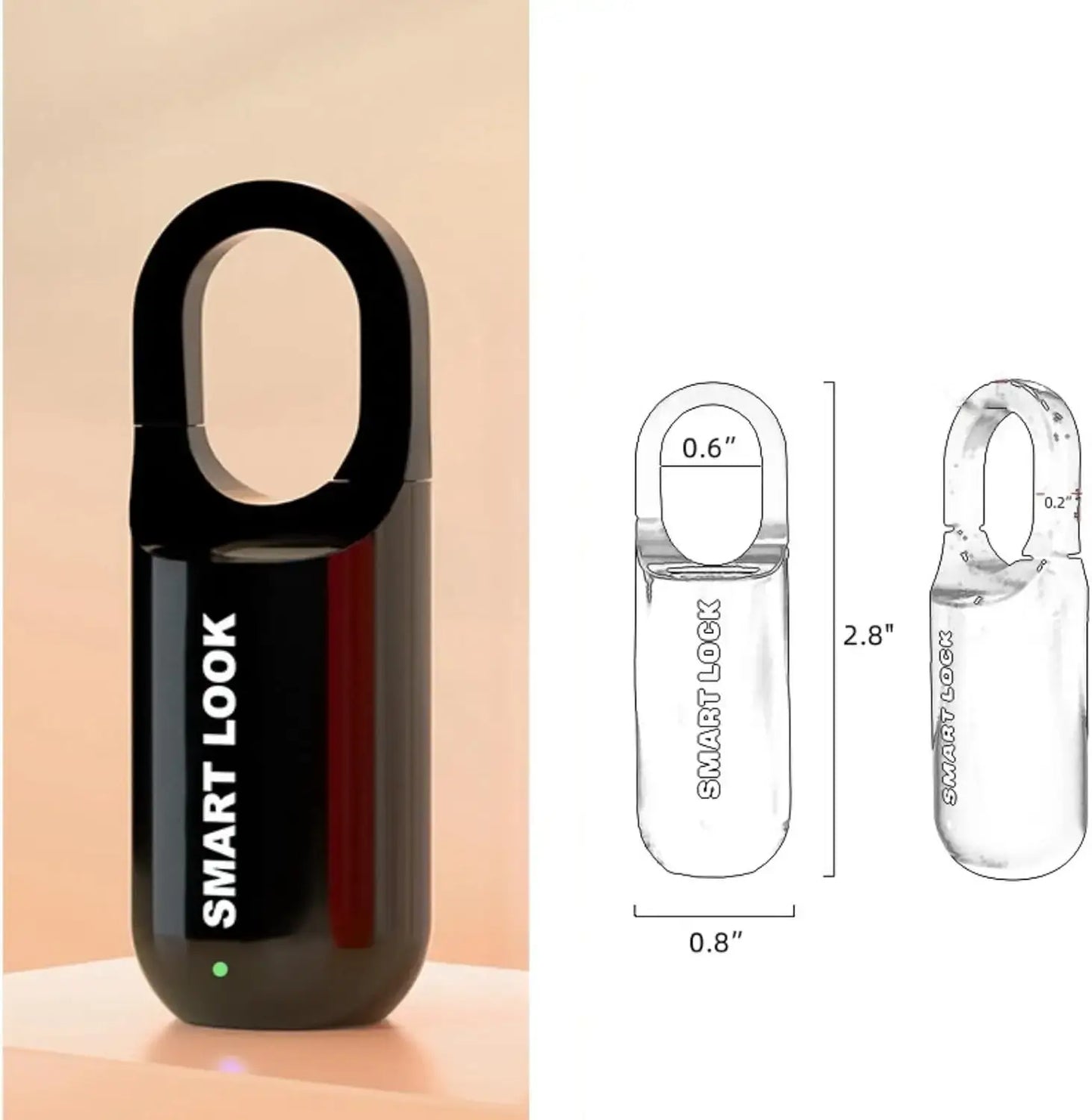 🔐 Mini Cerradura Inteligente con Huella Dactilar – Candado Biométrico Recargable Sin Llaves