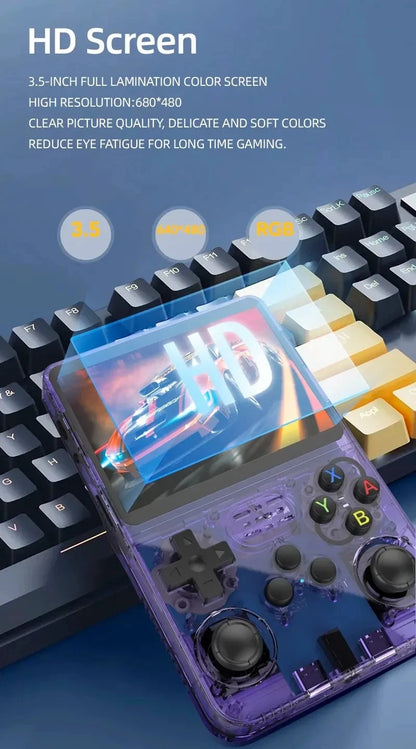 🎮 Consola de Videojuegos Portátil R36S – Sistema Linux, Pantalla IPS 3,5” y 64 GB