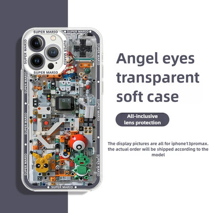 🎮📱 Funda Transparente Super M-Marios Bros para Xiaomi Redmi – Protección Gamer de Silicona