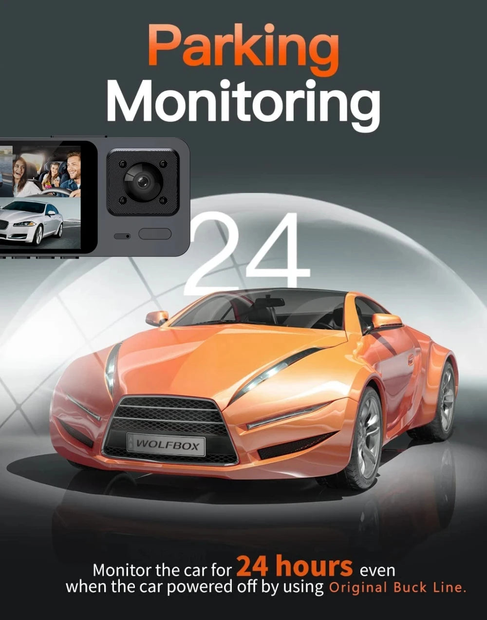 🚘📹 Cámara de Salpicadero 3 Canales – Dashcam DVR HD 1080P con Grabación Interior