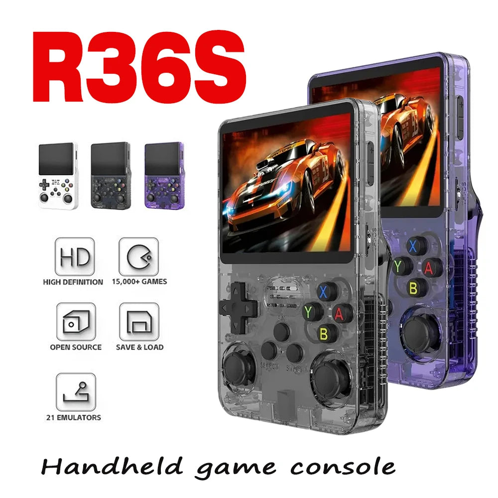 🎮 Consola de Videojuegos Portátil R36S – Sistema Linux, Pantalla IPS 3,5” y 64 GB