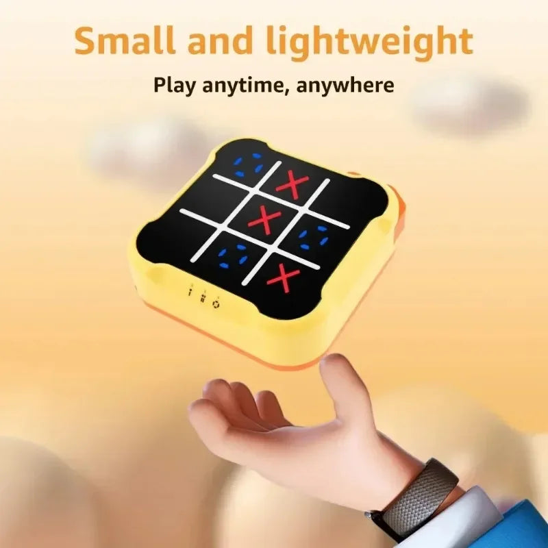 🎲🧠 Juego Electrónico Multifunción Tres en Raya – Puzzle Montessori Portátil para Niños y Adultos
