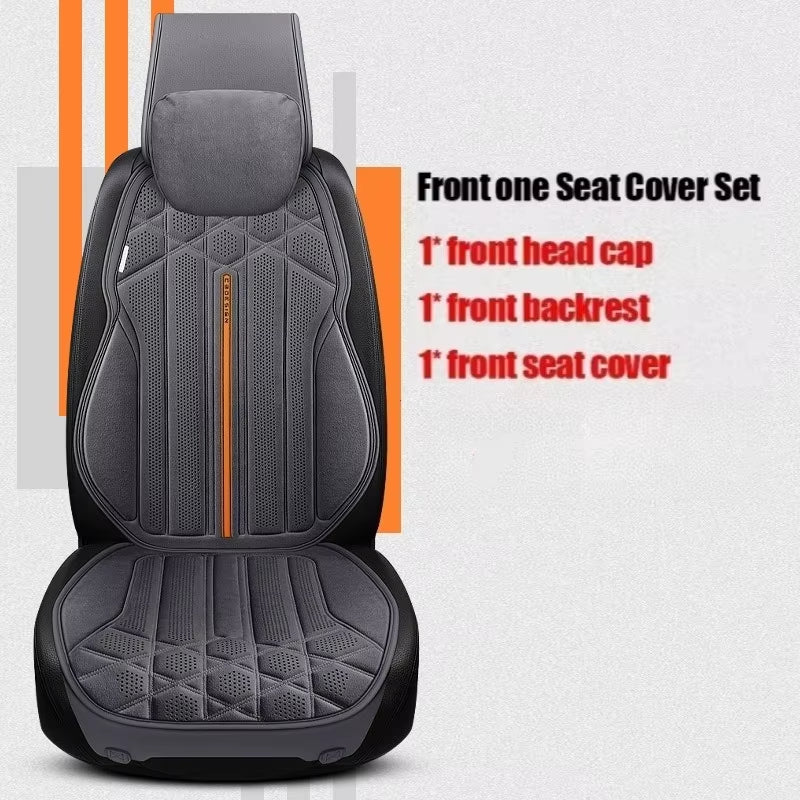 Universal Car Seat Cover Soft Suede Driver'S Seat Support Cushion Breathable Anti-Slip Protective Mat Car Interior Accessories