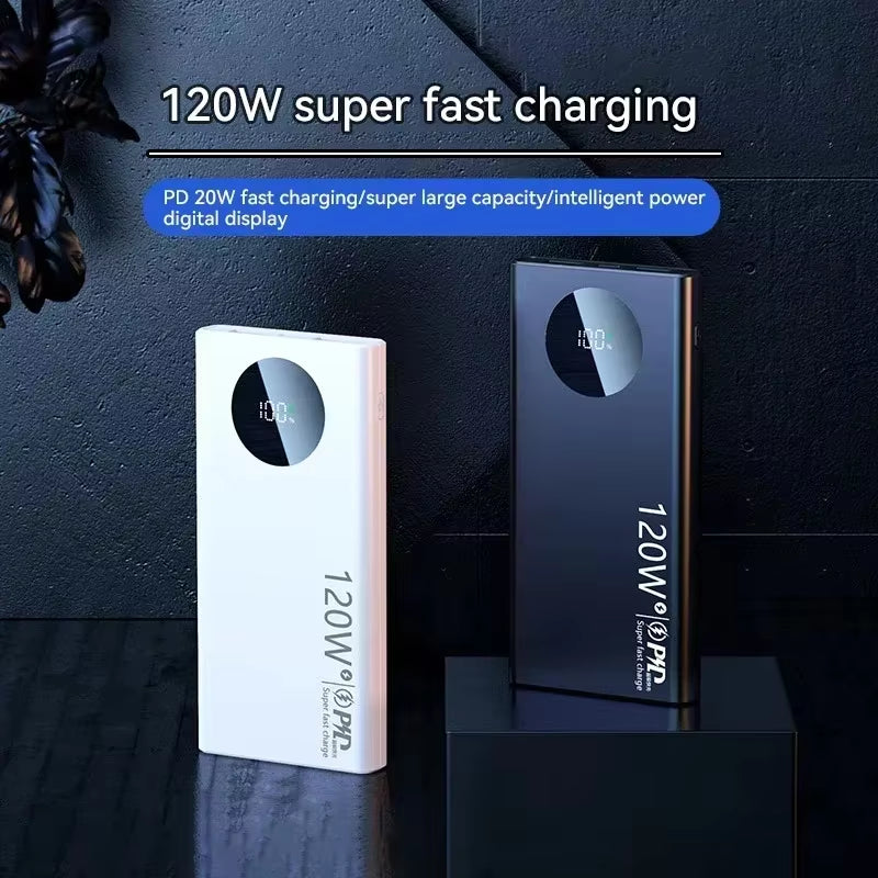 🔋 Banco de Energía Portátil de Alta Capacidad 120W – 50.000 mAh con Carga Rápida
